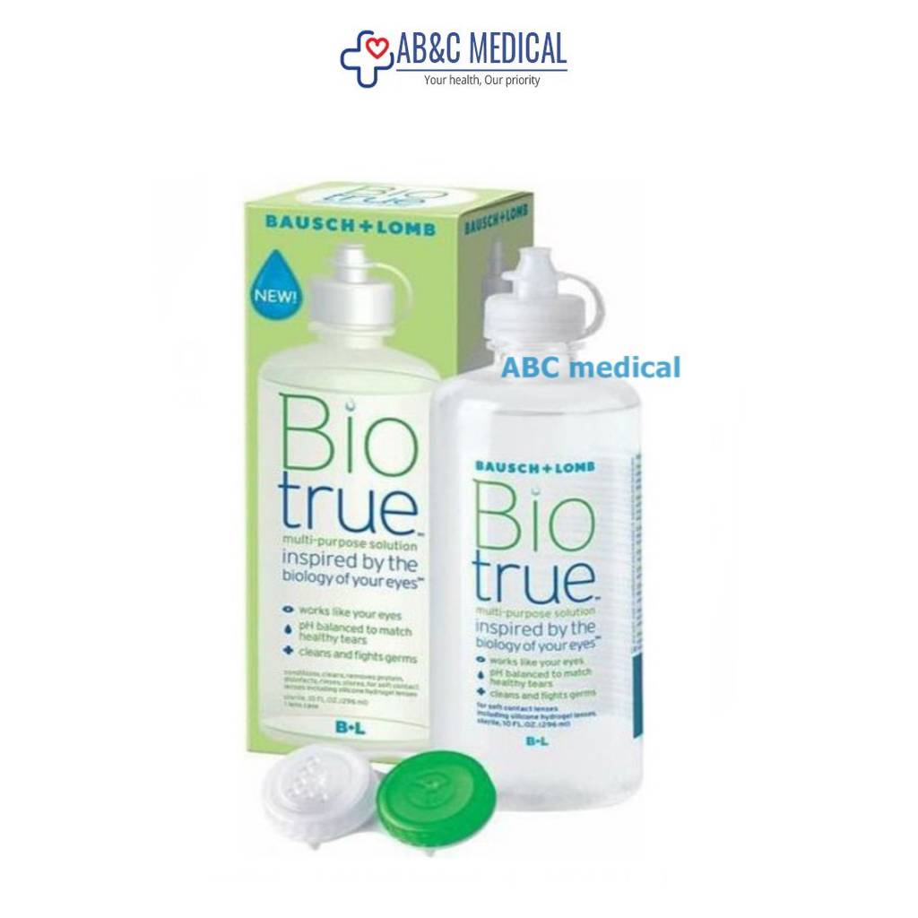 น้ำยาทำความสะอาดคอนแทคเลนส์ ไบโอทรู มัลติเพอร์โพส Bio True multi-purpose solution