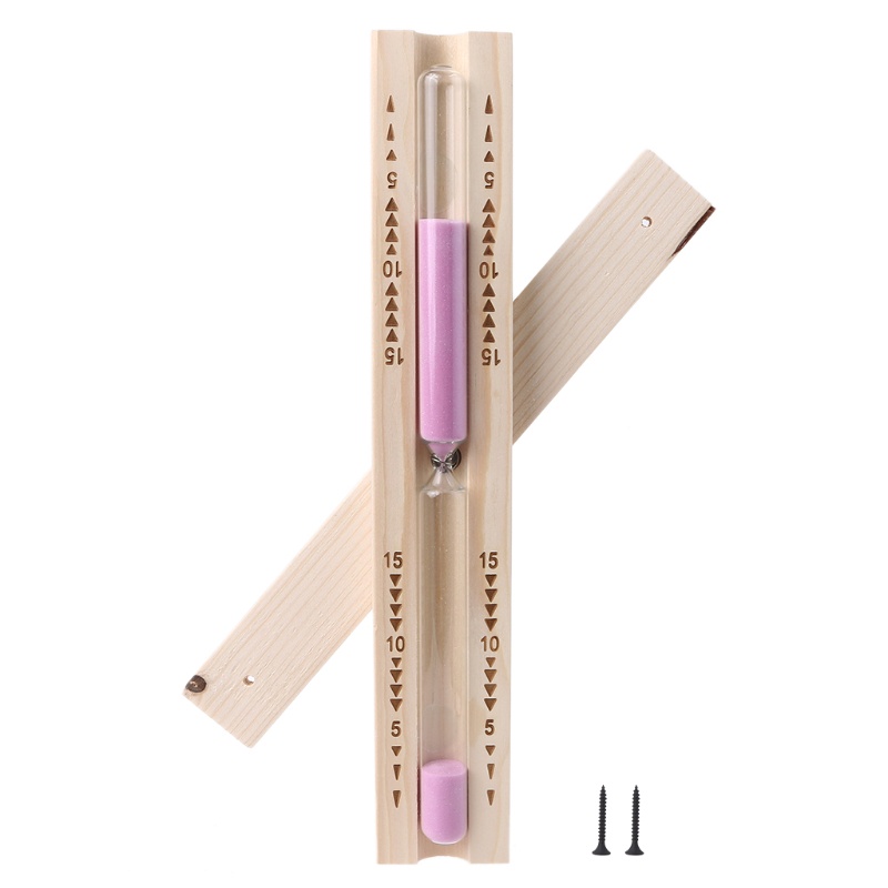 ซีอิน ติดผนังหมุน 15 นาทีนาฬิกาทรายจับเวลาพร้อมทรายสีชมพูสําหรับห้องซาวน่า สปา - รูปที่ 3