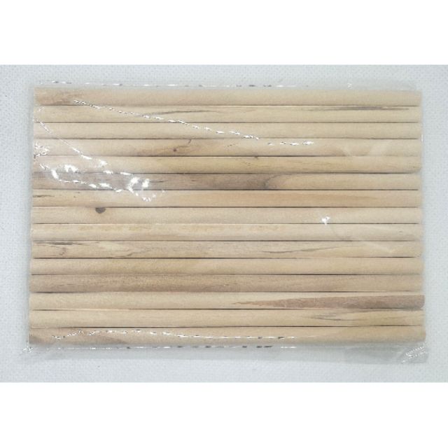 ไม้แท่งกลมเล็ก ขนาด 6 x 140 มม. 15 แท่ง สำหรับงานประดิษฐ์ งานศิลปะ DIY