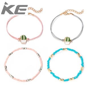 String Rice Bead Braided Cactus Bracelet Simple Watermelon Bracelet for girls for women low p