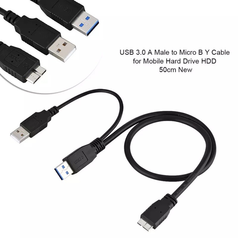 ลดราคา Dual USB 3.0 A ชาย Micro-B ชาย + ชาย + ชายแหล่งจ่ายไฟสาย Y สำหรับฮาร์ดดิสก์ไดรฟ์ #ค้นหาเพิ่มเติม สายเคเบิล SYNC Charger ชาร์จ อะแดปเตอร์ชาร์จข้อมูลปฏิบัติ Universal Adapter Coolระบายความร้อนซีพียู การ์ดเสียง