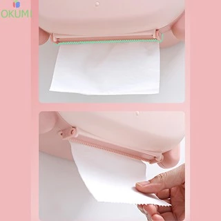OKUMI_SHOP กล่องใส่ทิชชู กันน้ำ ติดผนังไม่ต้องเจาะ (K-406)