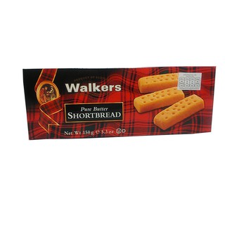 Walkers Pure Butter Shortbread 150g  วอล์คเกอร์ขนมปังเนยสด 150 กรัม