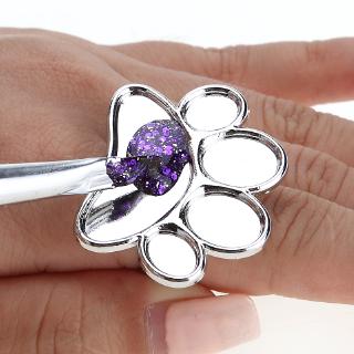  เครื่องมือทําเล็บแหวนโลหะ Palette Diy