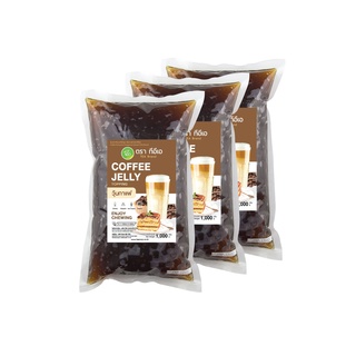 ทีอีเอ วุ้นกาแฟ ท็อปปิ้ง Coffee Jelly Topping 1,000 กรัม x แพ็ค 3 ชิ้น