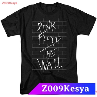 Z009Kesya เสื้อยืดสีพื้นไซส์ใหญ่ Pink Floyd The Wall Album Rock Band Black T Shirt &amp; Stickers discount Pink Floyd พิงค์ฟ