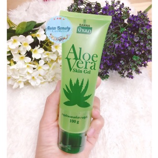 เจลว่านหางจระเข้ บ้านนา แพคเกจใหม่ 100 กรัม BANNA Aloe Vera Skin Gel 100g.เนื้อเจลใส