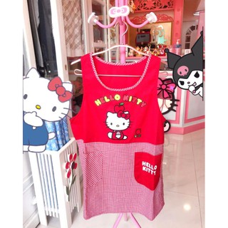 [KITT142 ลดสูงสุด80]ผ้ากันเปื้อน​ ลายคิตตี้​ Hellokitty ของแท้ ลิขสิทธิ์​แท้​จาก​ซาน​ริโอ​