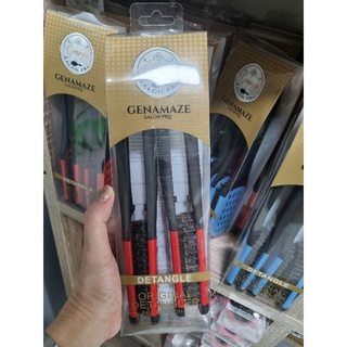 Genamaze boar bristal ceramic ionic straight brush หวีหนีบยืดขนหมูด้ามจับ เซรามิคสำหรับหนีบผมในขั้นตอนการยืดผม x 2 ชิ้น