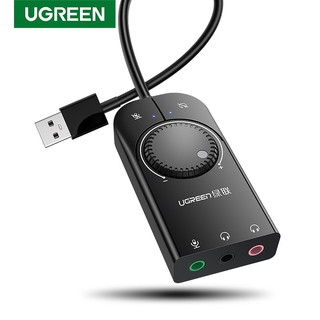 Ugreen Sound Card Usb Audio Interface External 3 . 5 มม. อะแดปเตอร์ไมโครโฟนสําหรับแล็ปท็อป Ps 4