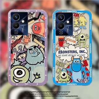 ใหม่ เคสโทรศัพท์มือถือใส Infinix Note 12 Pro 5G 4G G96 G88 VIP NFC 2022 New Phone Cell Case Cartoon Lovely Monster Transparent Back Cover Shockproof Softcase Smartphone Casing Note12Pro Note12 12Pro