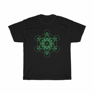 เสื้อยืดผ้าฝ้ายพิมพ์ลายแฟชั่น GILDAN เสื้อยืด ผ้าฝ้าย พิมพ์ลาย MetatronS Cube Diagram ขนาดใหญ่ เป็นที่นิยม เหมาะกับใส่ใ