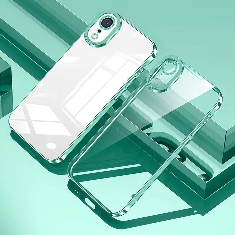 สําหรับ iPhone x เคส xs max เคส xr หรูหรา ชุบ ป้องกันเลนส์กล้องเต็มรูปแบบ ซิลิโคน กันกระแทก เคสนิ่ม ใส