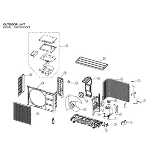 RAC-SX13CFT อะไหล่ แอร์ Hitachi รุ่น RAC-SX13CFT ตัวนอก ชิ้นส่วน งานช่าง งานซ่อม อุปกรณ์ ศูนย์บริการ อะไล่แท้