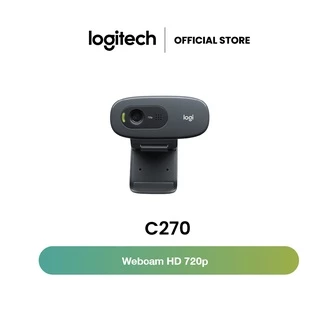 Logitech C270 HD 720p Webcam การแก้ไขสภาพแสงอัตโนมัติแสดงภาพสีสัน (เว็บแคม กล้องติดคอม)