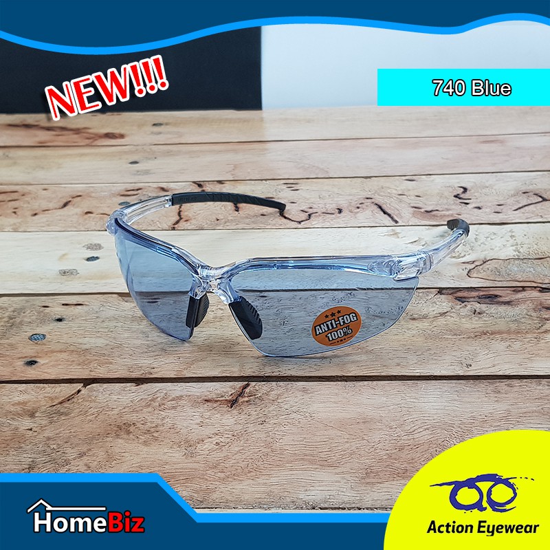 Action Eyewear รุ่น 740 Blue แว่นตานิรภัย, กันแดดกัน...UV-ใส่เที่ยว ใส่ออกกำลังกาย