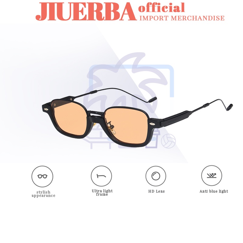 (JIUERBA) COD แว่นกันแดดแฟชั่นเกาหลี ทรงวงรี เหมาะสําหรับผู้หญิง / ผู้ชาย แว่นตากันแดดป้องกันรังสียูวี