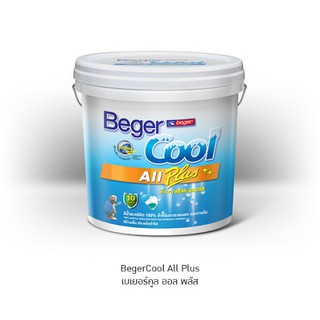 สีน้ำ สีกึ่งเงา เบเยอร์คลู ออล พลัส Beger Cool All Plus ขนาด 3.785 ลิตร สีขาว