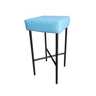 KK Shop เก้าอี้สตูลบาร์สูง 29" รุ่น Stool-H-สีดำ/ฟ้า