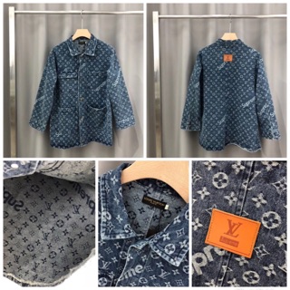 supreme louis vuitton baseball jacket