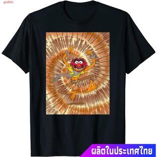 gothic เสื้อยืดยอดนิยม Disney The Muppets Animal Tie Dye T-Shirt Mens Womens T-shirts