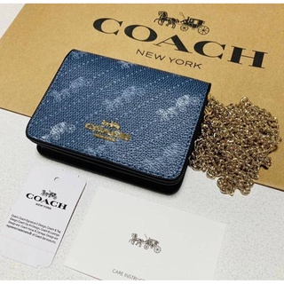 COACH  MINI WALLET SIGNATURE CANVAS