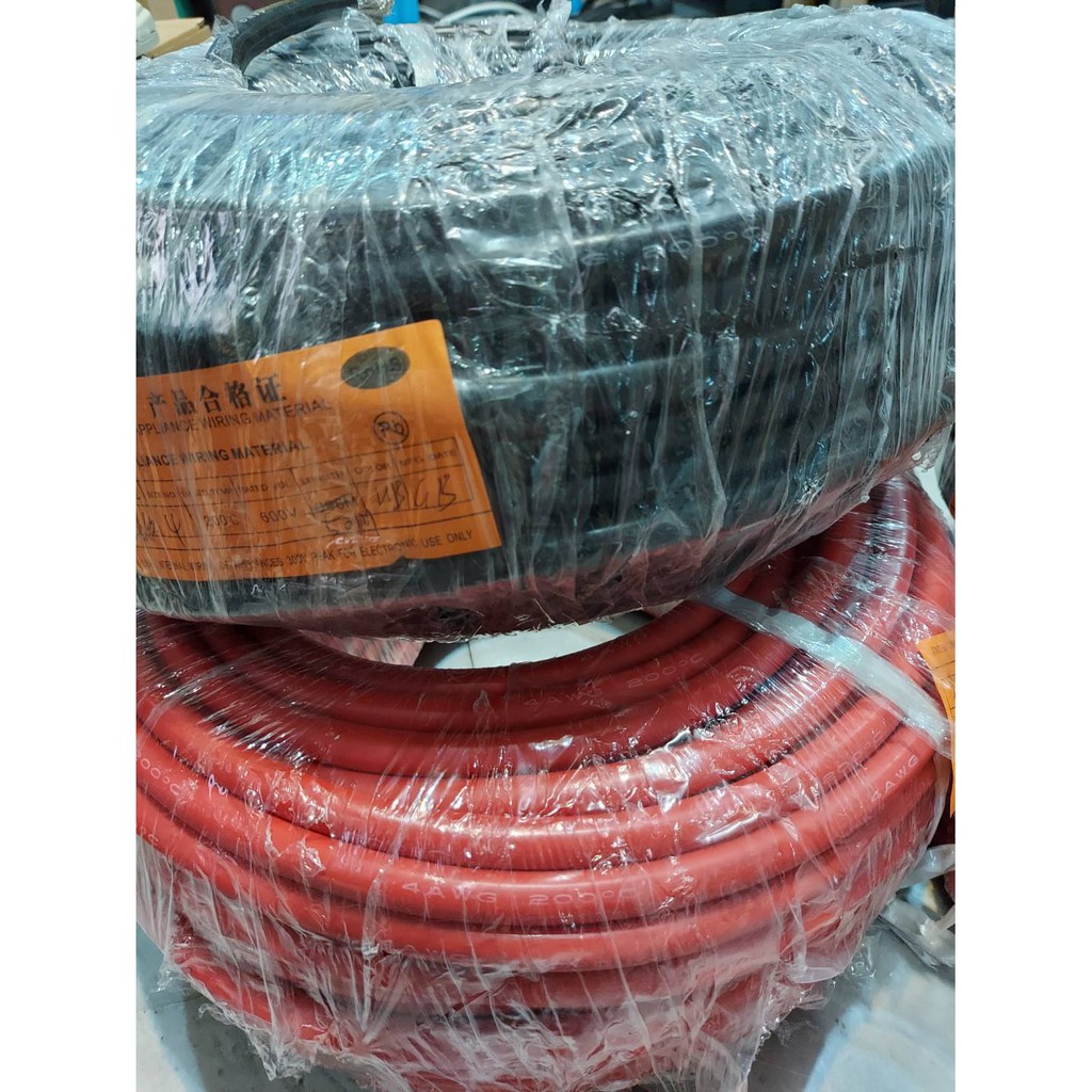 สายไฟซิลิโคน สายอ่อน พิเศษ ทนความร้อน ขนาด  4 AWG 6AWG สำหรับงานไฟฟ้า เครื่องเสียงรถยนต์ โซลาเซล แบต