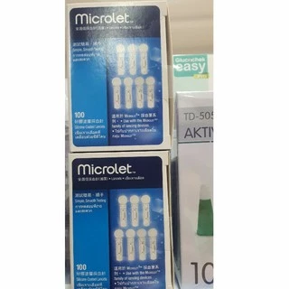 Contour plus Microlet เข็มสำหรับใส่ปากกาเจาะเลือด 1 กล่อง 100ชิ้น
