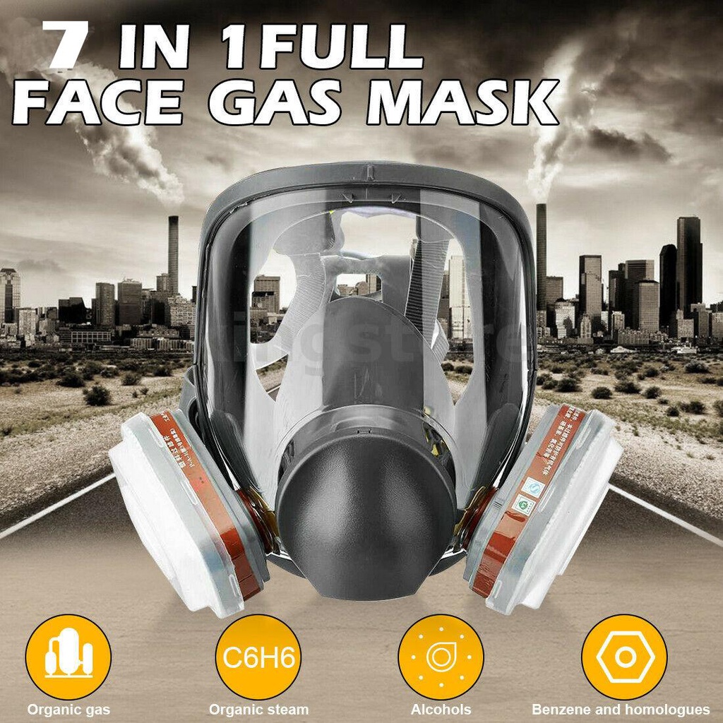 หน้ากากกรองฝุ่นแก๊ส แบบเต็มหน้า สําหรับ 3M - 6800 1 3 7 ชิ้น
