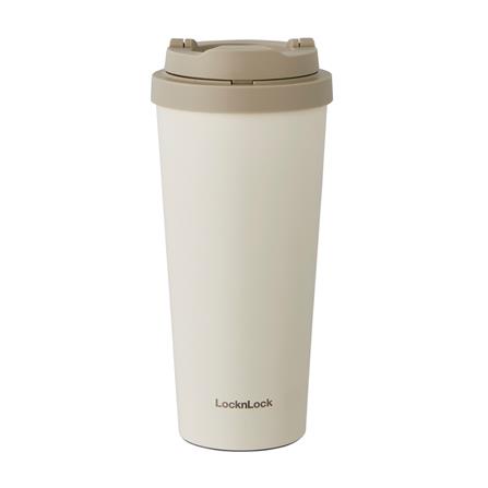 แก้วน้ำ กระติกสุญญากาศ LOCKNLOCK METRO TUMBLER 550 มล. สีขาว ขวดน้ำ