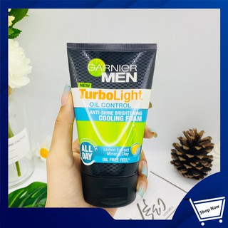 Garnier Men Cooling FoamTurboLight Oil Control 100 ml.การ์นิเย่ เมน เทอร์โบไลท์ คูลลิ่งโฟม 100 มล.