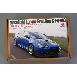 Hobby Design : HD03-0524 : 1/24 Mitsubishi Lancer Evolution X FQ-400 (Resin+PE+Decals+Metal Logo)