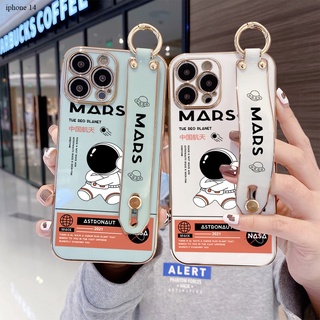 Compatible With iphone 14 Pro Plus Max เคสไอโฟน เข้ากันได้ สำหรับ Case Space Airman Wrist Strap TPU เคส เคสโทรศัพท์ เคสมือถือ