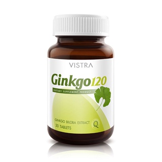 VISTRA Ginkgo 120mg 30 tablet สารสกัดจากใบแปะก๊วยกิงโกะ 30 เม็ด หมดอายุปี 05/2025