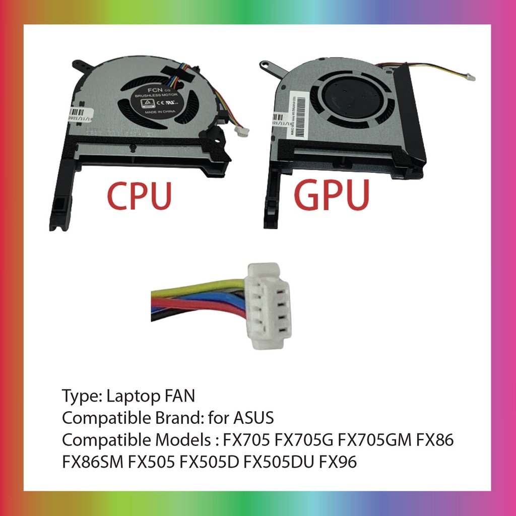 พัดลมระบายความร้อน CPU GPU สําหรับ Asus TUF Gaming FX505 FX505GE FX505GM FX86FE FX86FM FX86SM FX505DT FX705DT FX505DU FX505DY