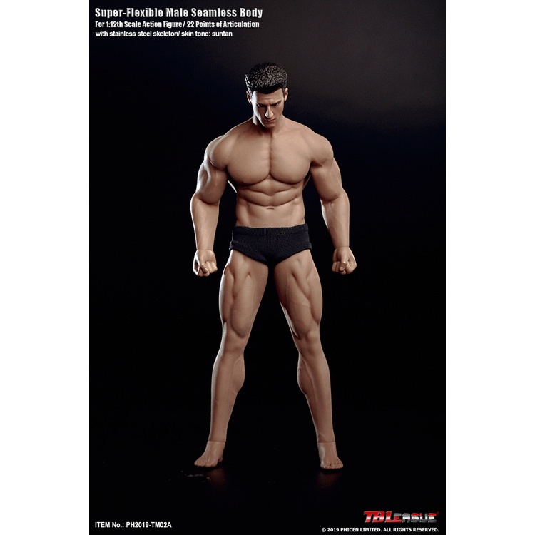 In Stocktbleague 112 Super Flexible Male Seamless Body Action Figure With Head Sculpt Tm01a 2761