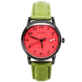 Julius นาฬิกาข้อมือผู้หญิง สายหนัง รุ่น JA-508L-green +