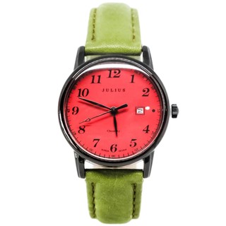 Julius นาฬิกาข้อมือผู้หญิง สายหนัง รุ่น JA-508L-green +