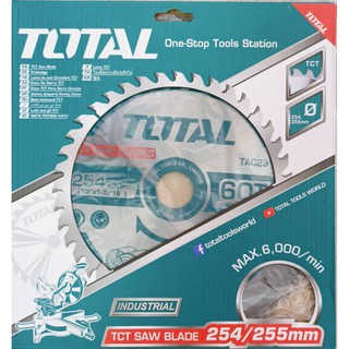 TOTAL ใบเลื่อยวงเดือนตัดไม้ 10 นิ้ว x 60 ฟัน รุ่นงานหนัก TAC-231723