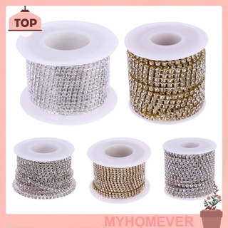 Myhomever 10 หลา / ม้วนสายโซ่สีเงินสีทองสําหรับทําเครื่องประดับ