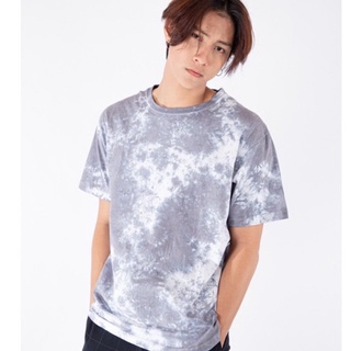 เสื้อมัดย้อมสีสด UNISEX | TIE DYE T-SHIRT | ผ้า Cotton100% - KT903-ดอกเทาหินEARTH