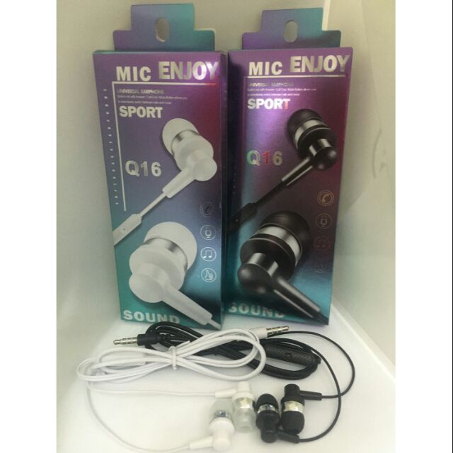 หูฟังMIC ENJOY SPORT Q16 คุณภาพดี รับประกัน1เดือน
