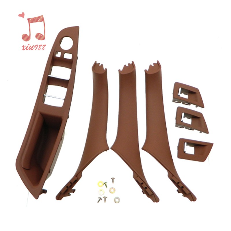 RHD Car Interior Door Handle Inner Door Panel Pull Trim Cover for -Bmw 5 Serie F10 F11 520 525 Beige