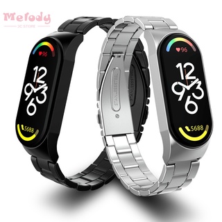 สายนาฬิกาข้อมือ โลหะ สามสาย อุปกรณ์เสริม สําหรับ Xiaomi miband 7 miband 7 6 5 4 3 miband7