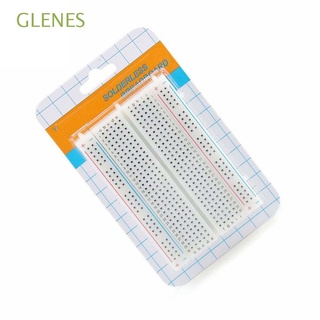 Glenes บอร์ดวงจรเบรดบอร์ด PCB 400 หลุม ขนาดเล็ก ไม่มีบัดกรี หลากสี DIY