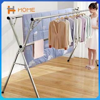 🌟ราวตากผ้า  ราวเเขวน ราวตากผ้าพับเก็บได้ ยืด-หดได้ โครงเหล็ก รับน้ำหนักได้ 30+ พร้อมส่ง!!🌟