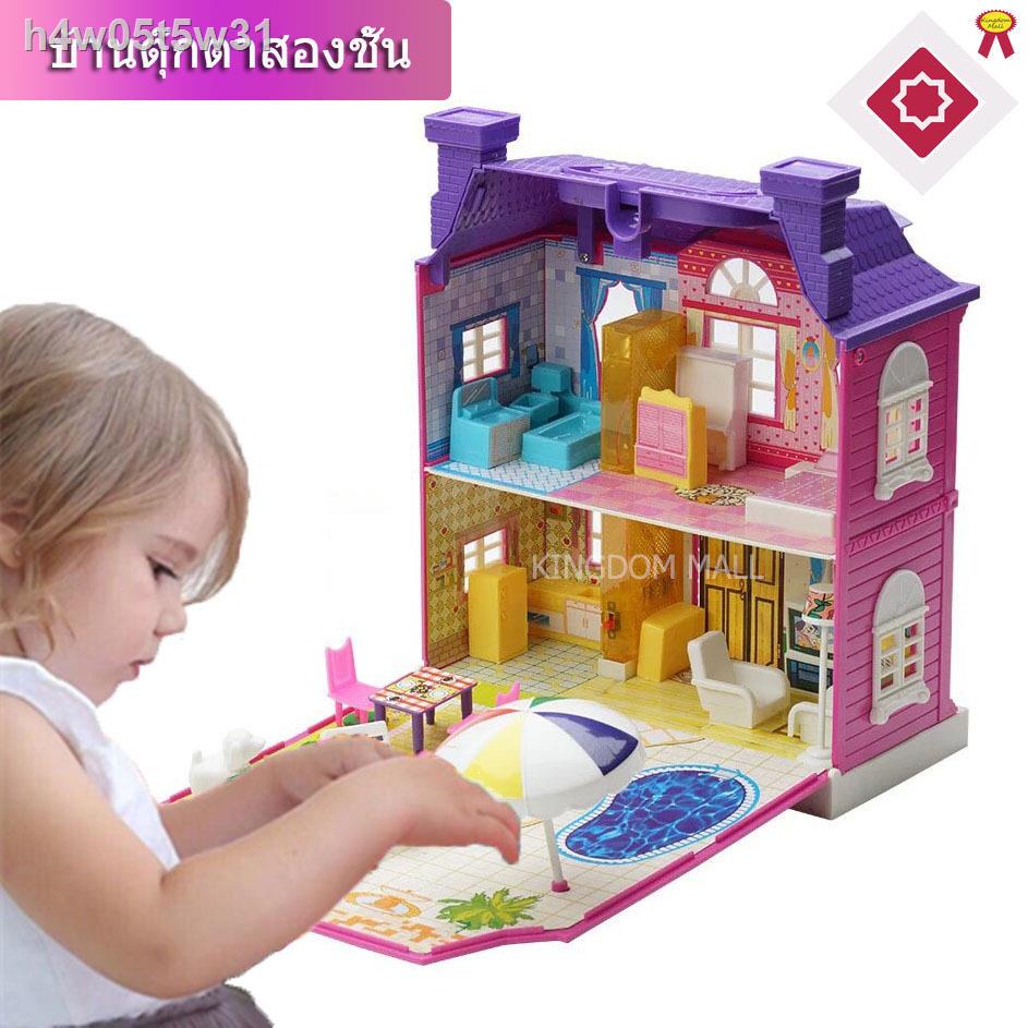 Doll House with Furniture Miniature House Dollhouse Assembling Toys For Kids Girls