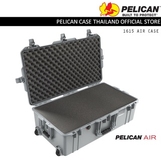 Pelican 1615 Air case with Foam  - Sliver - กันน้ำกันกระเเทกมีล้อลาก ‼️กรุงเทพฯ ส่งดว่น 1 ชั้วโมง‼️