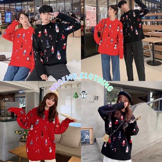TT141-เสื้อสเวตเตอร์ ผ้าไหมพรมหนา ลายน่ารักกรุบ ต้อนรับวันคริสมาสต์และวันปีใหม่ไปเลยจ้าา