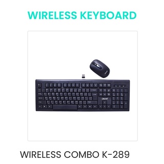 ชุดคีย์บอร์ด+เมาส์ไร้สาย Oker รุ่น K-289 WIRELESS COMBO